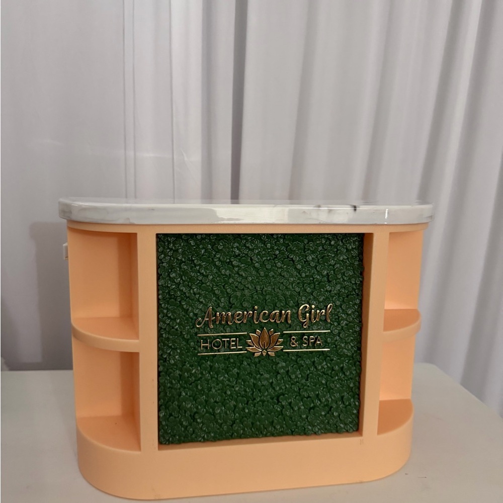 American Girl Doll Luxury Hotel Spa shop front desk display counter (only)